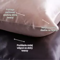 Satynowa poszewka (szary...